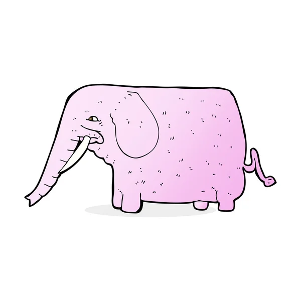 Cartoon illustration av rolig elefant — Stock vektor