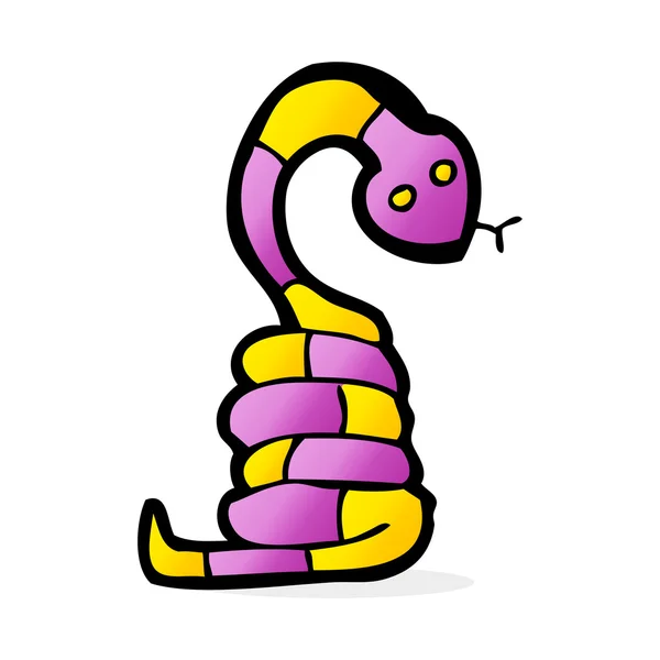 Illustrazione cartone animato di serpente — Vettoriale Stock