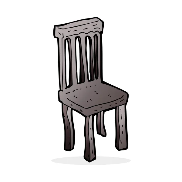 漫画古い木製の椅子 — ストックベクタ