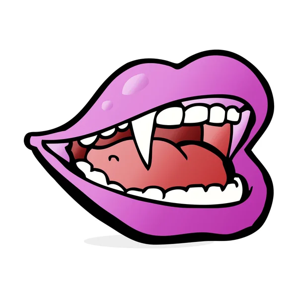 Cartoon vampire mouth — Stock Vector