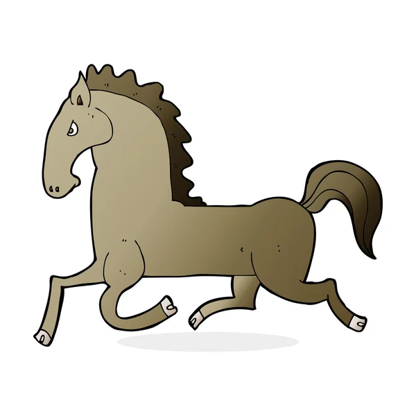 Caballo de carreras de dibujos animados — Vector de stock