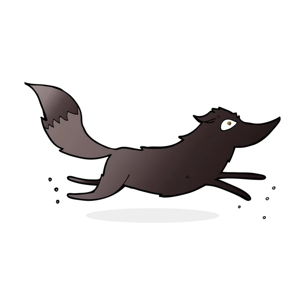 Dessin animé loup courir — Image vectorielle