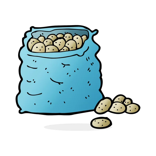 Cartoon sack of potatoes — Stock Vector