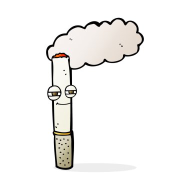 karikatür mutlu Sigara