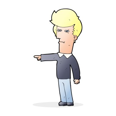 karikatür adamı suçluyor