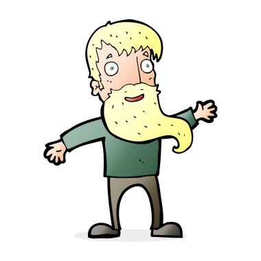 Çizgi filmdeki sakallı adam.