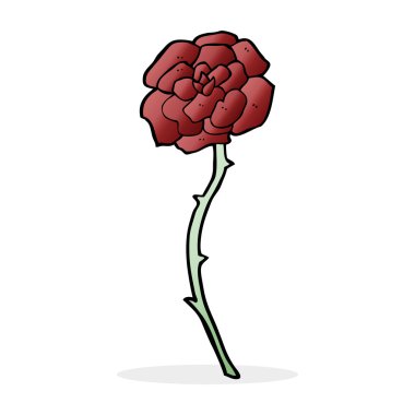 Gül dövme karikatür