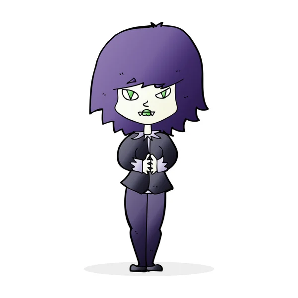 Mujer vampiro de dibujos animados — Vector de stock