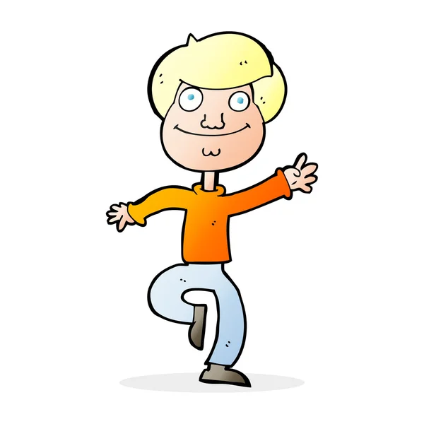 Cartoon dancing man — Stock Vector