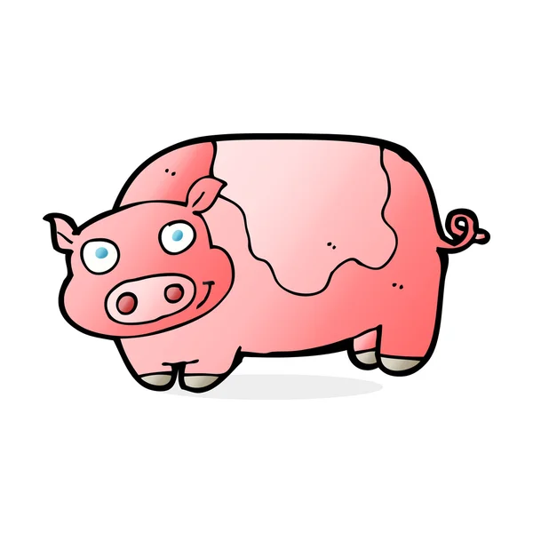 Cartoon illustration of pig — Stock Vector