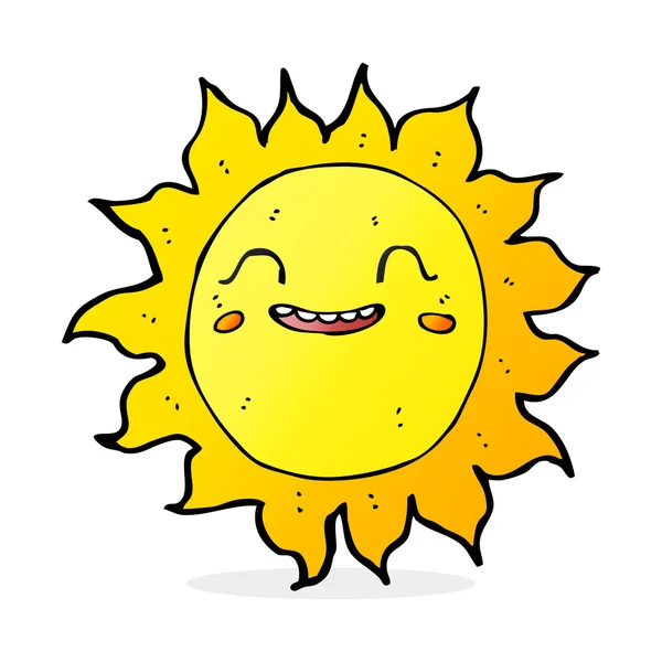 Cartoon happy sun — Stock Vector