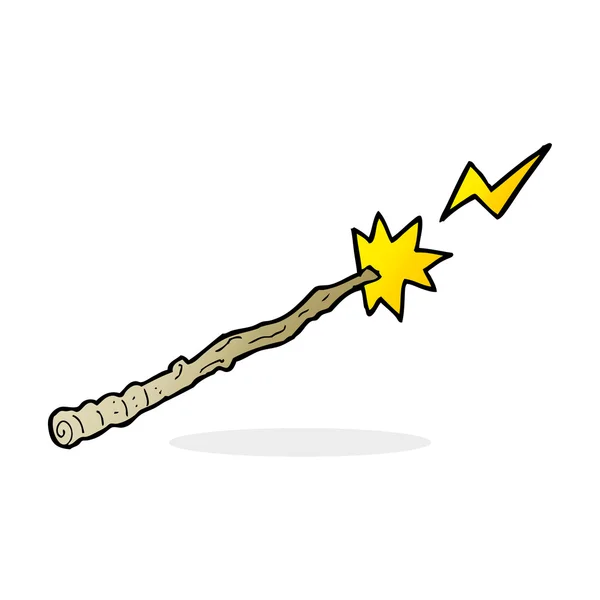 Cartoon illustration of magic wand — Stock Vector