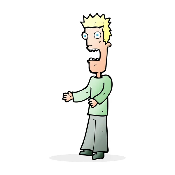 Cartoon man flipt — Stockvector