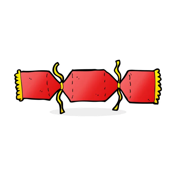 Cartoon christmas cracker — Stock Vector