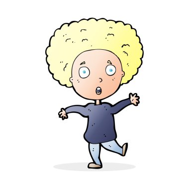 karikatür ürküyor kişi