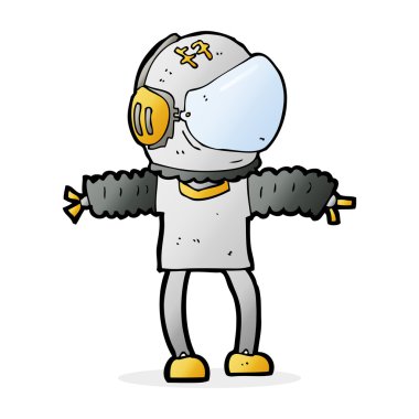 astronot karikatür çizimi