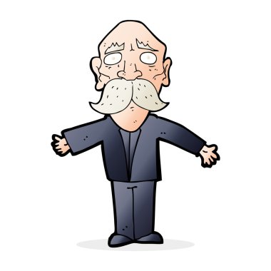 karikatür disapointed yaşlı adam