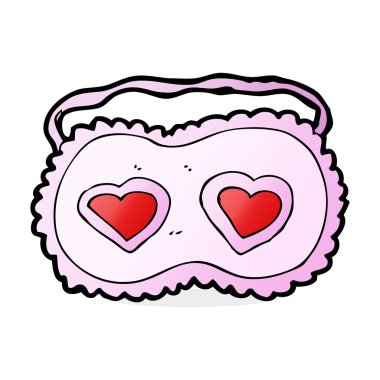 Aşk dolu karikatür uyku maskesi