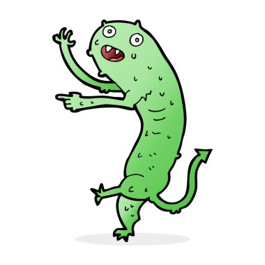 Çizgi film iğrenç küçük canavar.