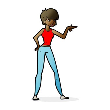 çizgi film kadın işaret