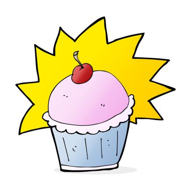cupcake karikatür çizimi