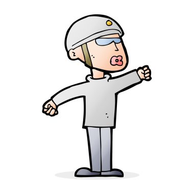 karikatür güvenlik görevlisi