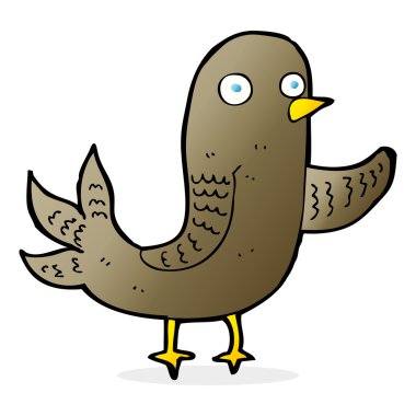 kuş sallayarak karikatür 