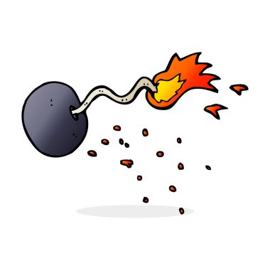 karikatür yuvarlak bombası