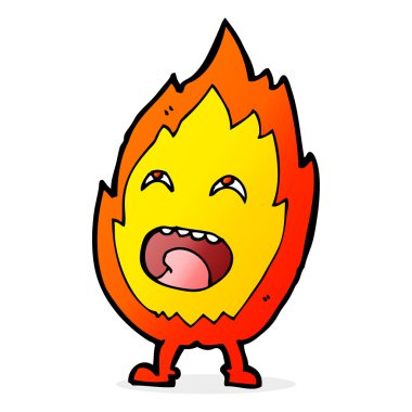 çizgi film alev karakteri