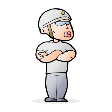 karikatür güvenlik görevlisi