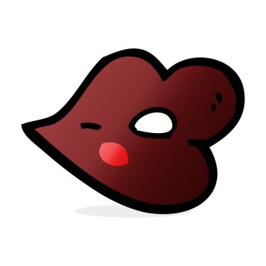 karikatür parlak dudaklar