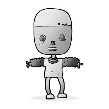 robot karikatür çizimi