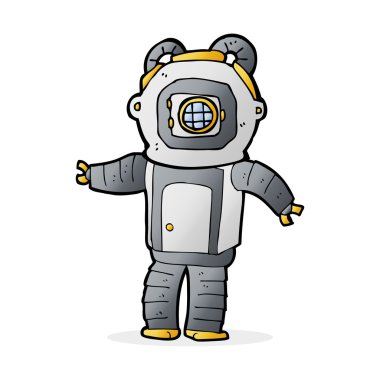 çizgi film derin deniz dalgıcı 