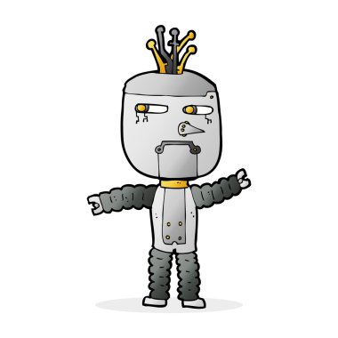 karikatür sallayarak robot