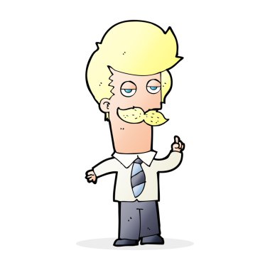 Bıyık açıklayan ile karikatür mna