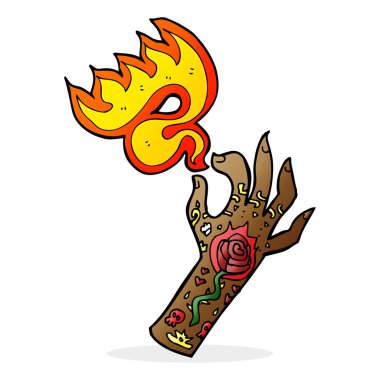 çizgi film dövmeli el sembolü