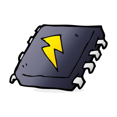 karikatür bilgisayar çipi