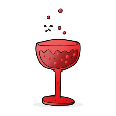 karikatür köpüklü kokteyl