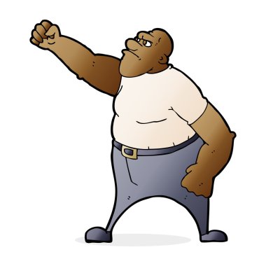 karikatür kızgın adam