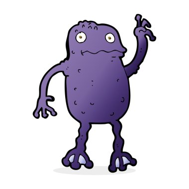 karikatür zehirli kurbağa