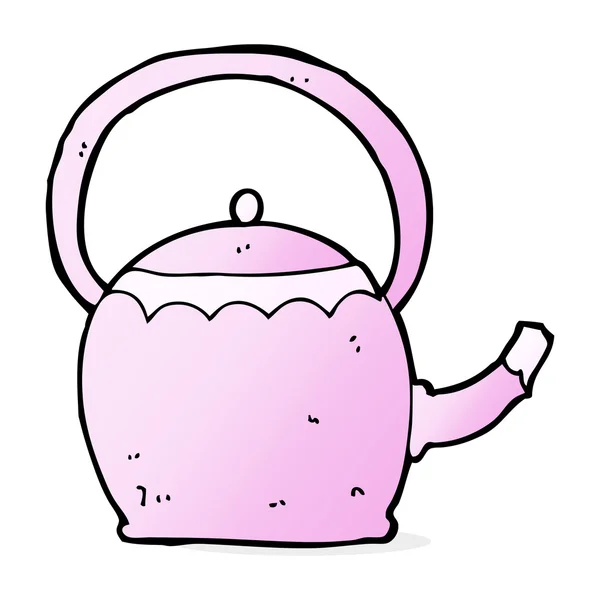 Ilustración de dibujos animados de la olla de té — Vector de stock
