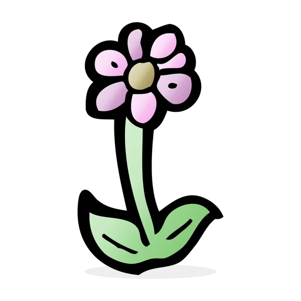 Karikaturenblume Symbol — Stockvektor