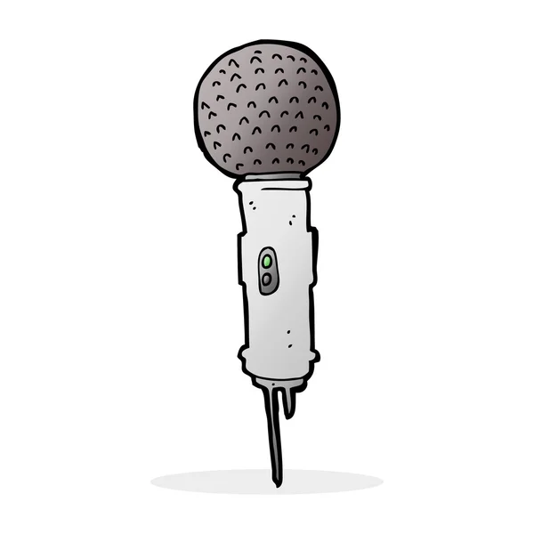 Illustration de bande dessinée de microphone — Image vectorielle