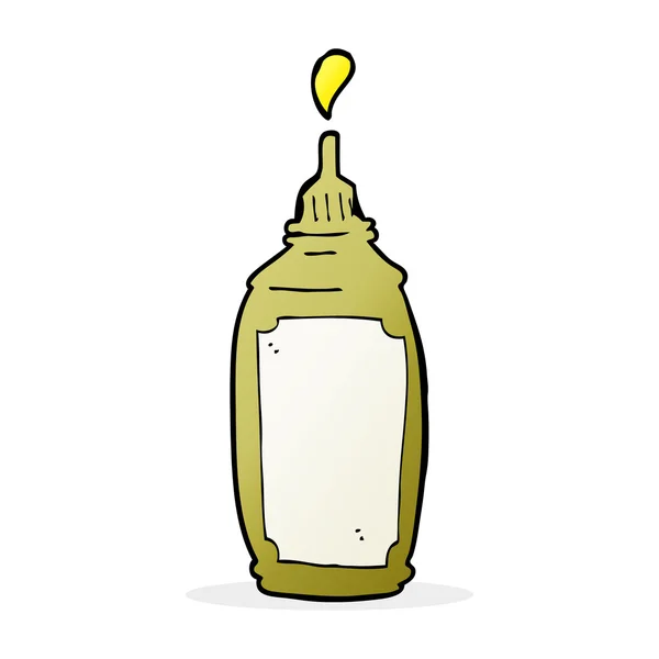 Γελοιογραφία μουστάρδας μπουκάλι — Διανυσματικό Αρχείο