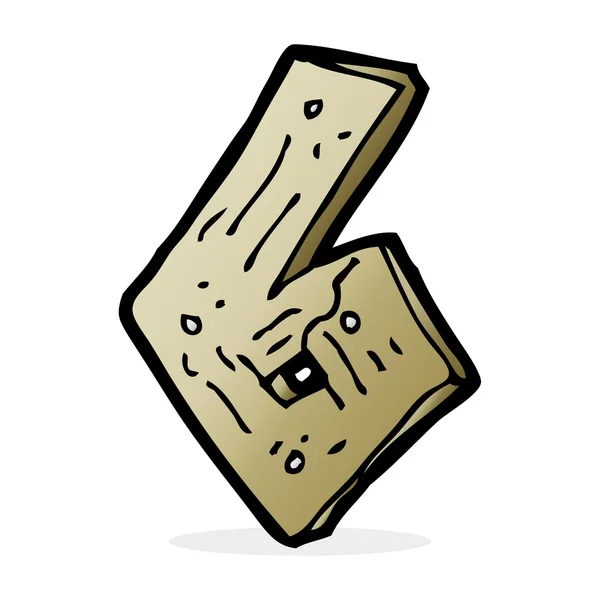 Cartoon houten nummer — Stockvector