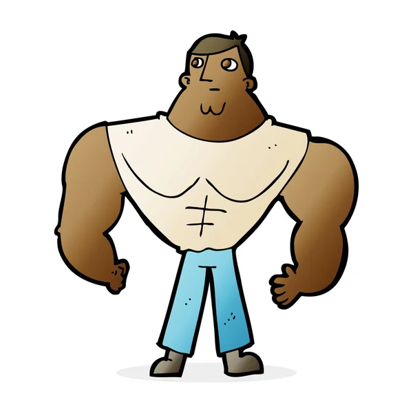 Cartoon body builder — Stock Vector