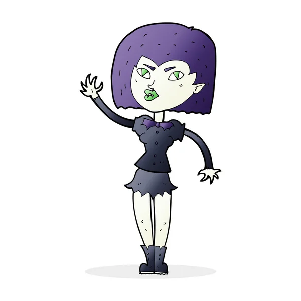 Dibujos animados chica vampiro bastante — Vector de stock