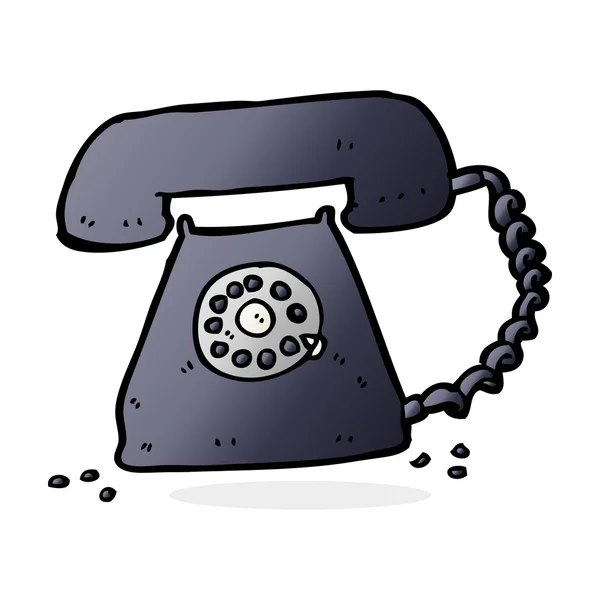 Rajzfilm retro telefon — Stock Vector