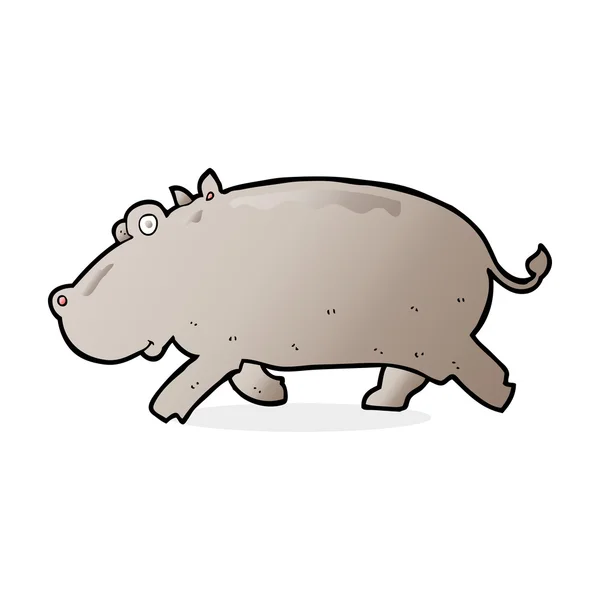 Illustration de dessin animé de l'hippopotame — Image vectorielle