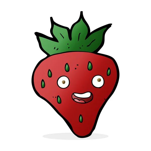 Cartoon happy strawberry — Stock Vector